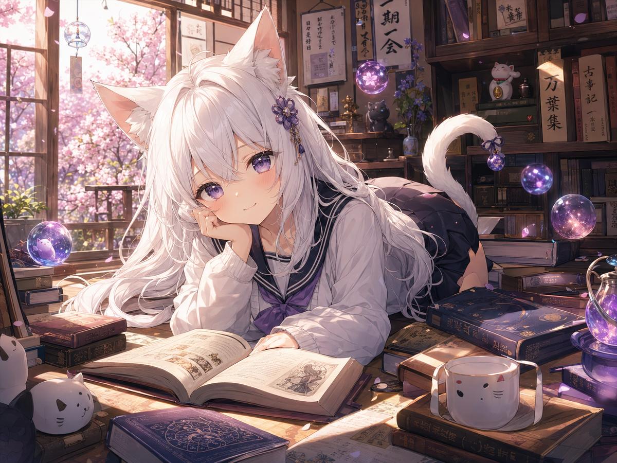 海角视频动漫-《猫耳书屋日记》治愈系列